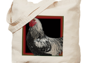 Hudson Valley Art: Willy the Rooster: Tote Bag
